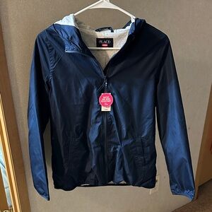 The Children's Place Navy Blue Hooded wind/rain Jacket